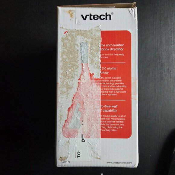 VTECH CS6124 DECT 6.0 CORDLESS PHONE W/ ANSWERING SYSTEM/CALLER ID/WAITING WHITE - Picture 5 of 6